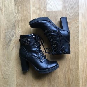 G by Guess heeled lace-up boots